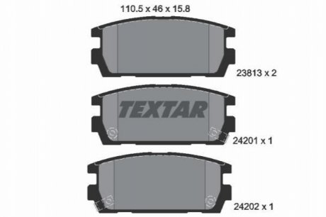 Гальмівні колодки TEXTAR 2381301
