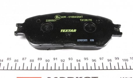 Комплект тормозных колодок, дисковый тормоз TEXTAR 2385501