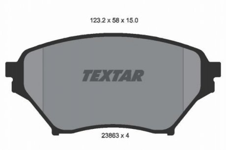 Тормозные колодки TEXTAR 2386301