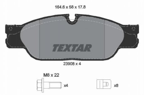 Тормозные колодки TEXTAR 2390801 (фото 1)