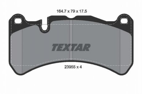 Комплект гальмівних колодок, дискове гальмо TEXTAR 2395501 (фото 1)