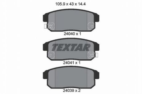 Гальмівні колодки TEXTAR 2404001