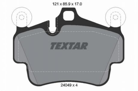 Комплект гальмівних колодок, дискове гальмо TEXTAR 2404901 (фото 1)
