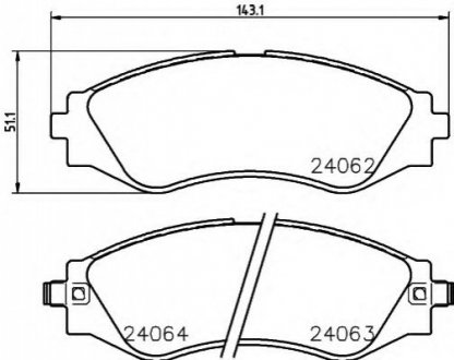 Комплект тормозных колодок, дисковый тормоз TEXTAR 2406201 (фото 1)