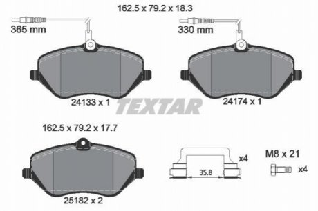 Гальмівні колодки TEXTAR 2413303 (фото 1)