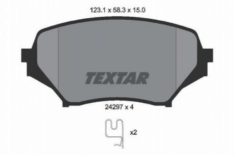 Комплект тормозных колодок, дисковый тормоз TEXTAR 2429701 (фото 1)