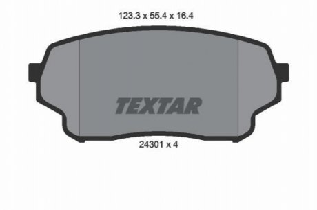 Комплект тормозных колодок, дисковый тормоз TEXTAR 2430101