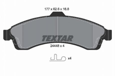 Тормозные колодки TEXTAR 2444801 (фото 1)