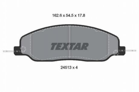 Комплект тормозных колодок, дисковый тормоз TEXTAR 2451301 (фото 1)