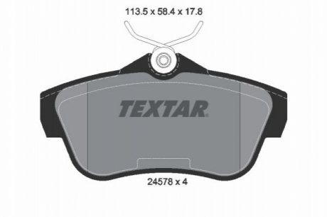 Гальмівні колодки TEXTAR 2457803