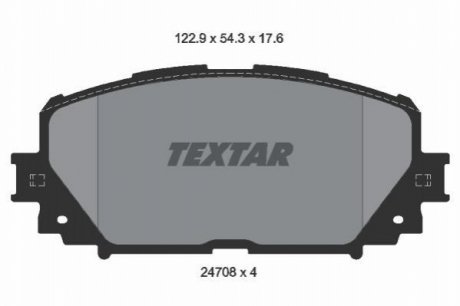 Комплект гальмівних колодок, дискове гальмо TEXTAR 2470801 (фото 1)