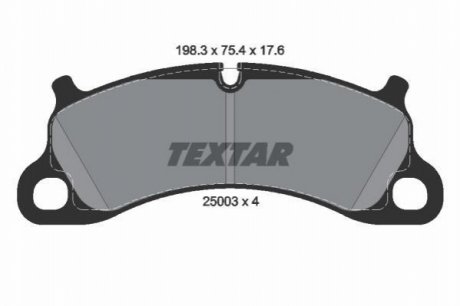 Комплект гальмівних колодок, дискове гальмо TEXTAR 2500301