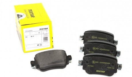 Комплект тормозных колодок, дисковый тормоз TEXTAR 2511001 (фото 1)