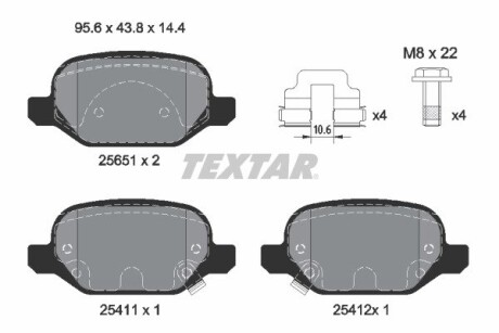 Тормозные колодки TEXTAR 2565101