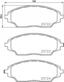 Комплект гальмівних колодок, дискове гальмо TEXTAR 2572201 (фото 1)