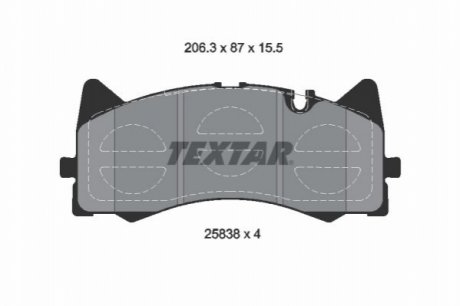 Тормозные колодки TEXTAR 2583801 (фото 1)