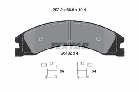 Тормозные колодки TEXTAR 2619201