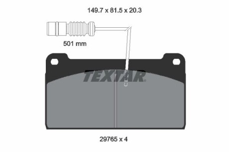 Комплект гальмівних колодок, дискове гальмо TEXTAR 2976502 (фото 1)