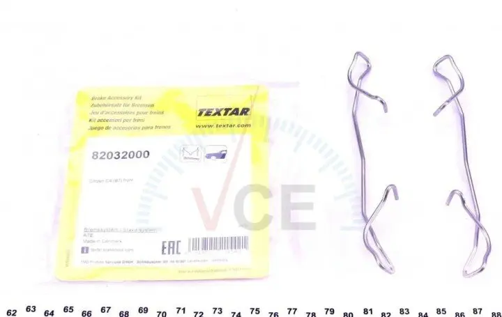 Комплект принадлежностей, тормозной суппорт TEXTAR 82032000 (фото 1)