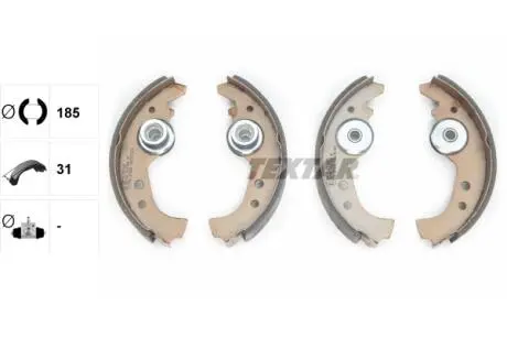 Тормозные колодки барабанные TEXTAR 91005900