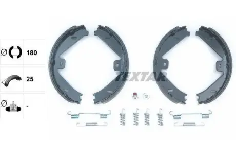 Колодки ручника mb e-class (e212)/b-class (w245) 09- (180x25) TEXTAR 91069100