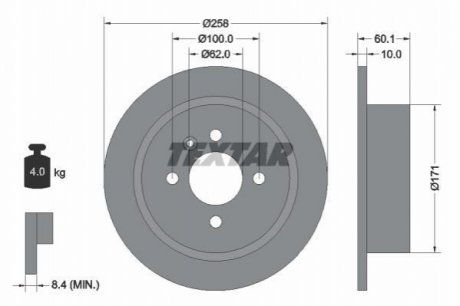 Тормозные диски TEXTAR 92019200