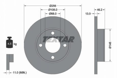 Гальмівні диски TEXTAR 92025900