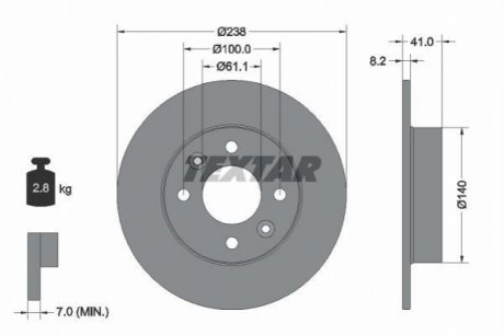 Гальмівні диски TEXTAR 92036003