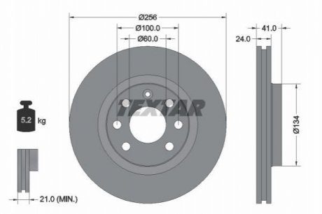 Гальмівний диск TEXTAR 92039203 (фото 1)
