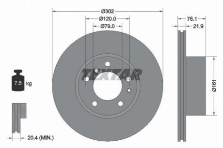 Тормозные диски TEXTAR 92042203
