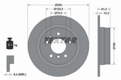 Тормозные диски TEXTAR 92042303