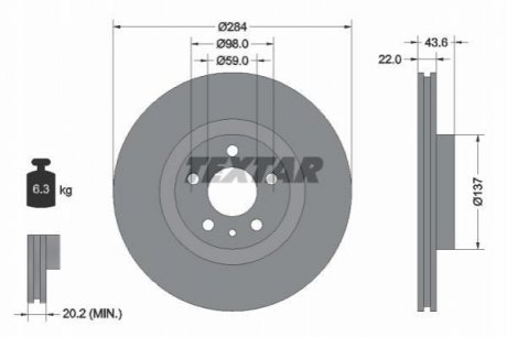 Тормозные диски TEXTAR 92046803