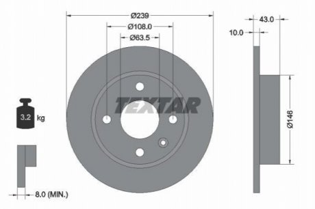 Тормозные диски TEXTAR 92050900