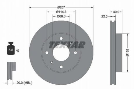Гальмівні диски TEXTAR 92056300