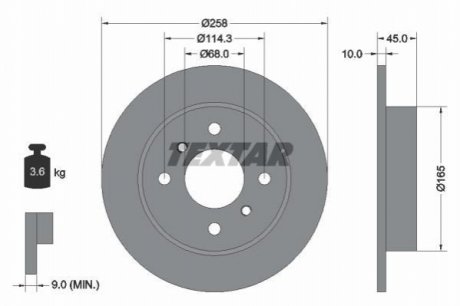 Гальмівні диски TEXTAR 92056400