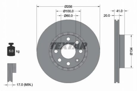 Гальмівні диски TEXTAR 92056503 (фото 1)