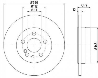 Задний тормозной диск TEXTAR 92056900 (фото 1)