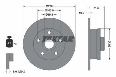 Гальмівні диски TEXTAR 92057200