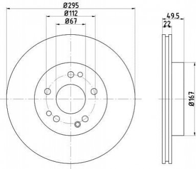 Передний тормозной диск TEXTAR 92057300 (фото 1)