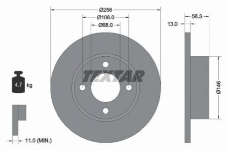 Гальмівні диски TEXTAR 92057800