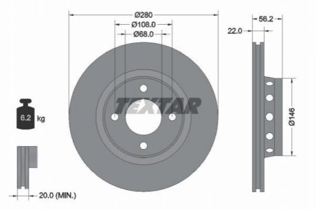 Тормозные диски TEXTAR 92060600 (фото 1)