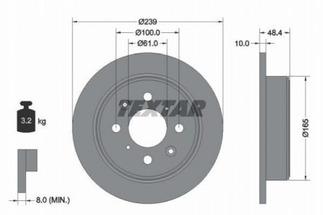 Гальмівні диски TEXTAR 92060800