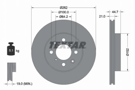 Гальмівні диски TEXTAR 92060903 (фото 1)
