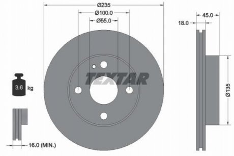 Гальмівні диски TEXTAR 92061500