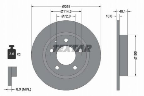 Гальмівні диски TEXTAR 92062100 (фото 1)
