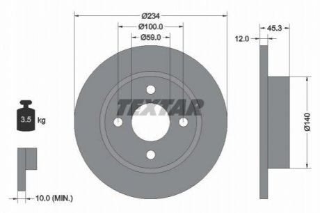 Гальмівні диски TEXTAR 92063300 (фото 1)