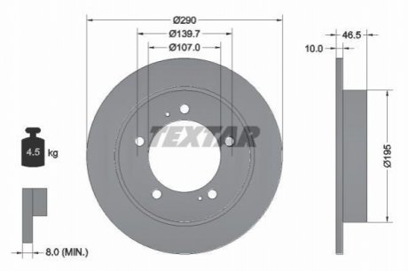 Тормозной диск TEXTAR 92066003