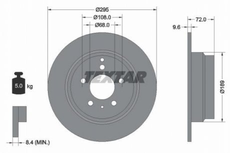 Гальмівні диски TEXTAR 92066803 (фото 1)