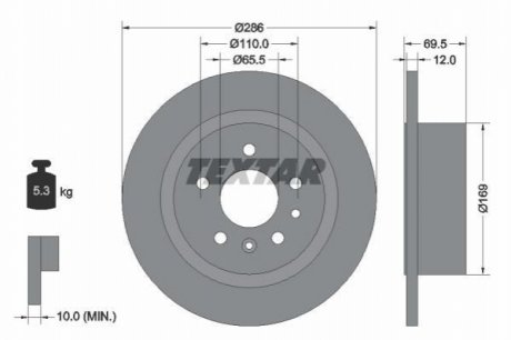 Гальмівні диски TEXTAR 92067003