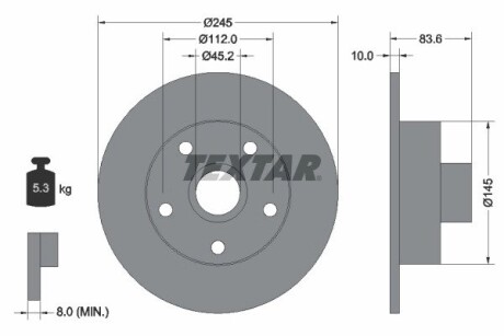 Тормозные диски TEXTAR 92072103